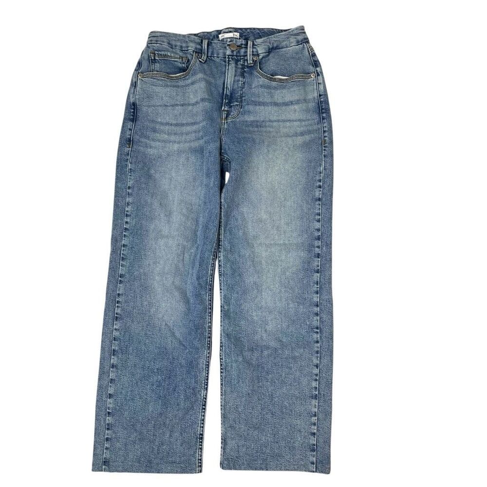 Good American Womens Good 90's Blue690 Relaxed Straight Leg Jeans Size 2/26